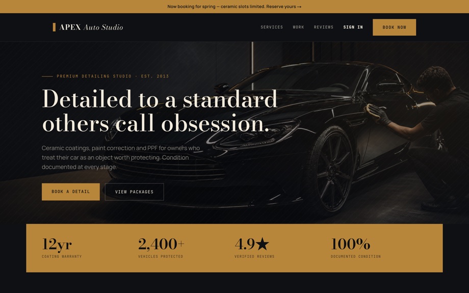 Apex Auto Studio storefront