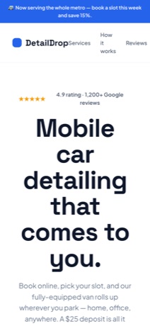 DetailDrop on mobile