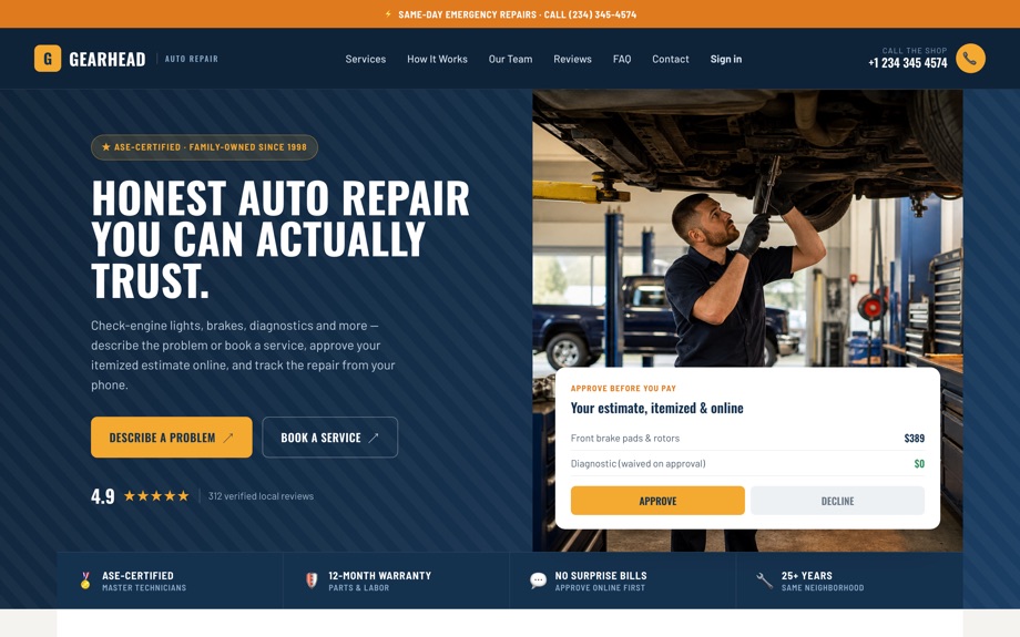Gearhead Auto Repair storefront